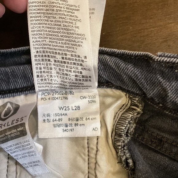 Levi’s 501 W25 (0/1) Skinny Women’s Jeans Gray Distressed High Rise Cropped - Picture 11 of 14